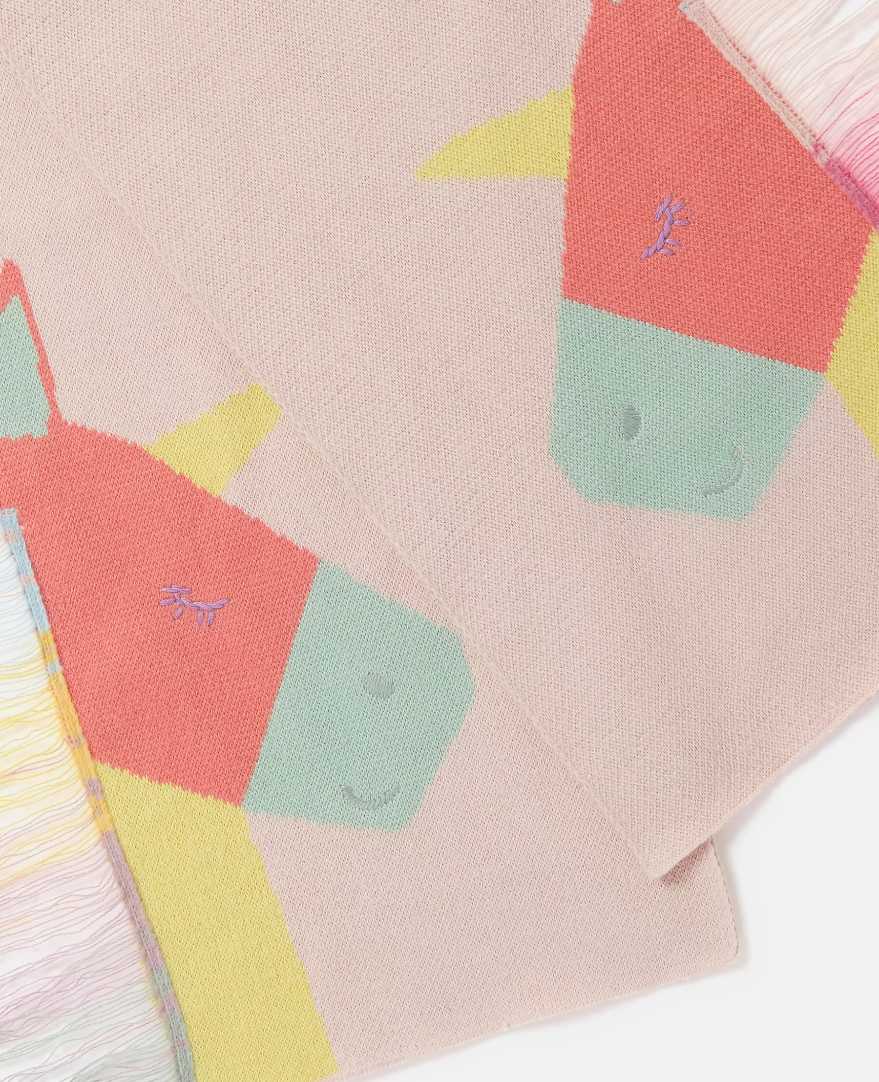 Stella McCartney Rainbow Unicorn Fringed Scarf Best Sale